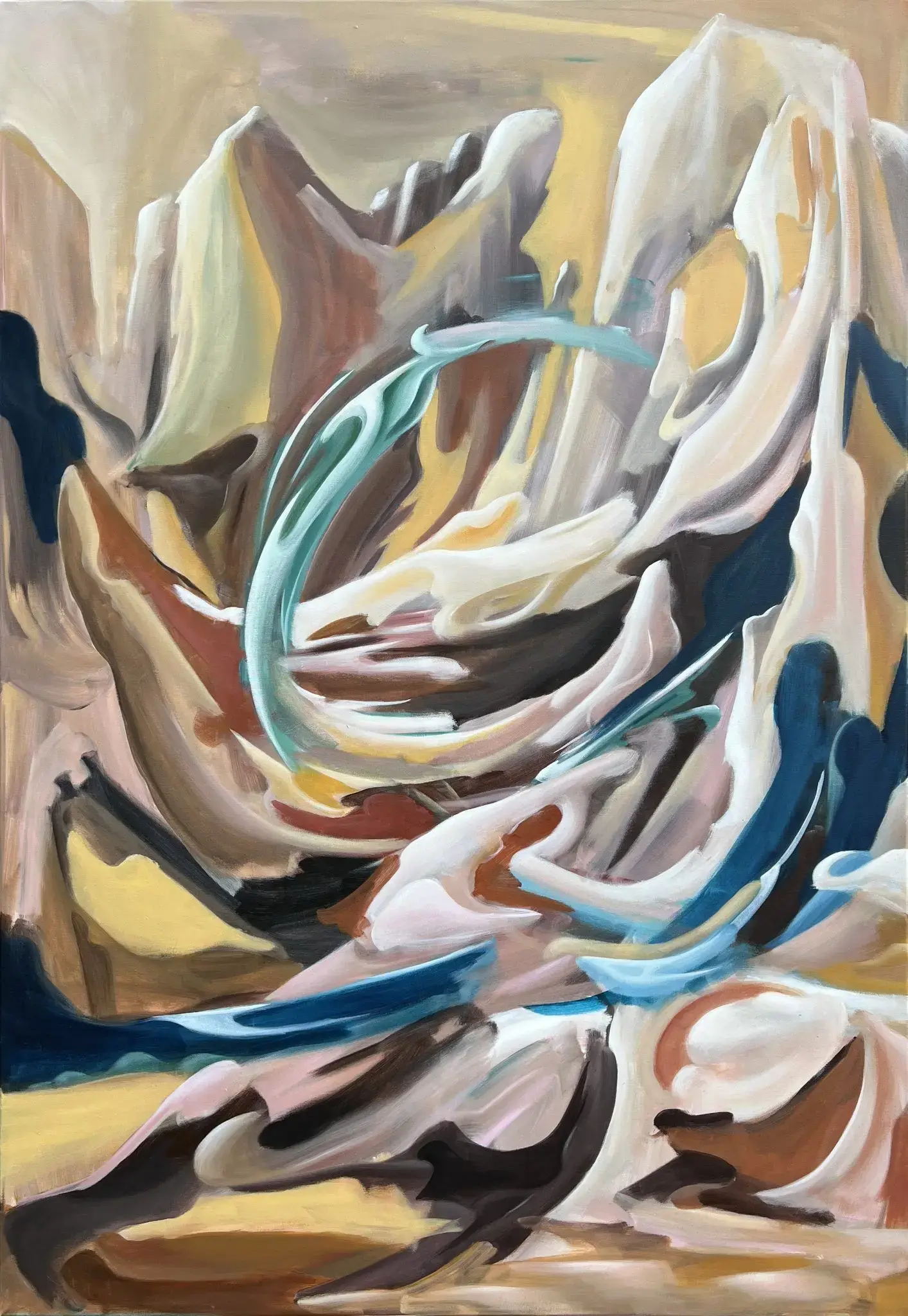 Full Moon Rising (diptych), panel 1 of 2
