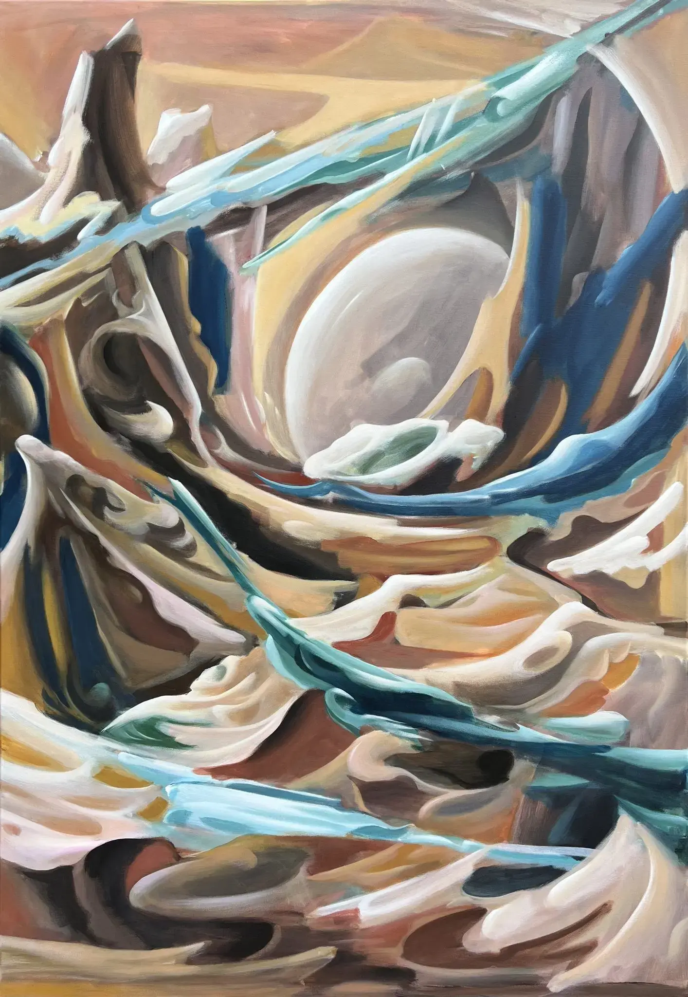 Full Moon Rising (diptych), panel 2 of 2