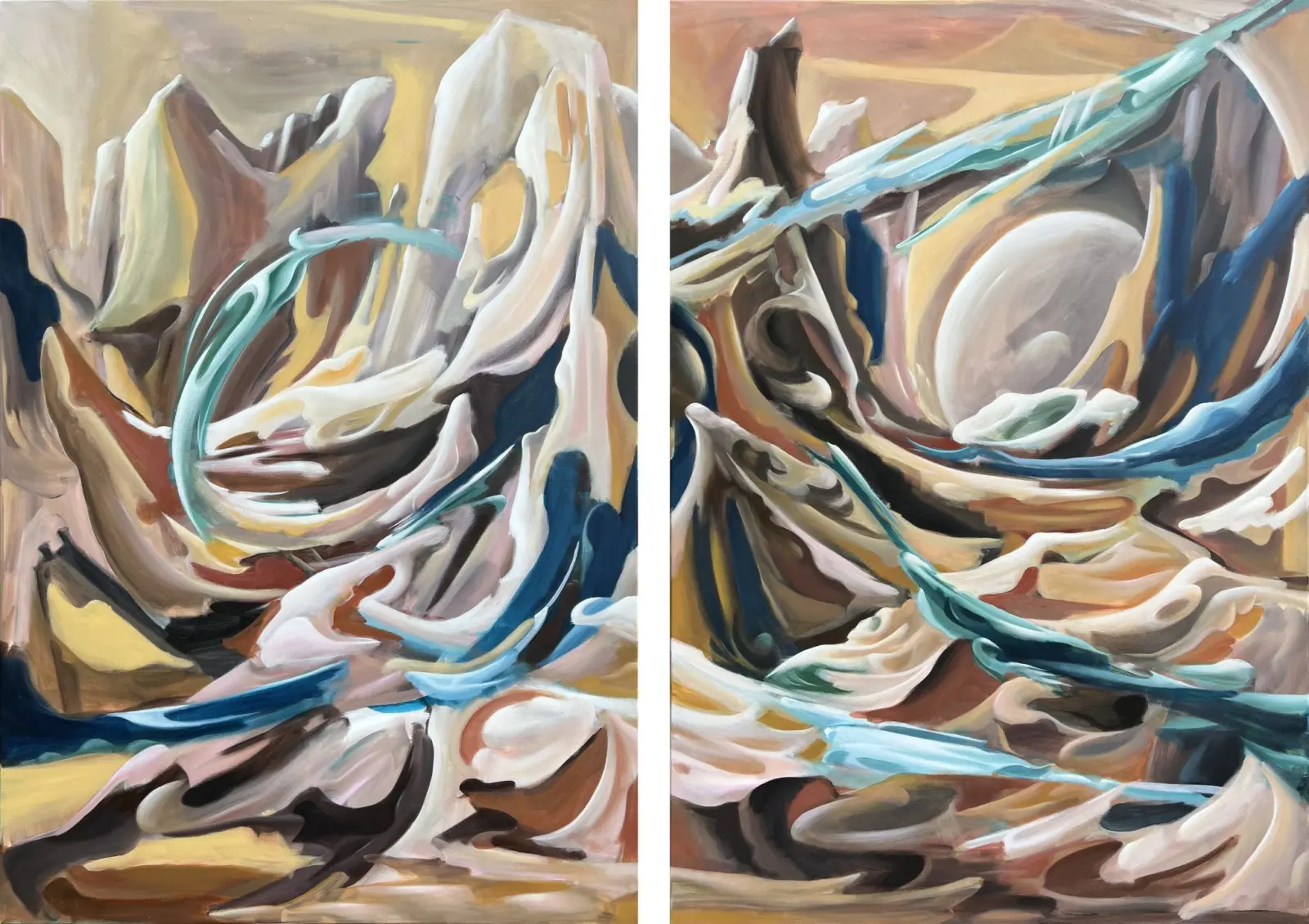 Full Moon Rising (diptych) by Rolandas Žigonis, additional view