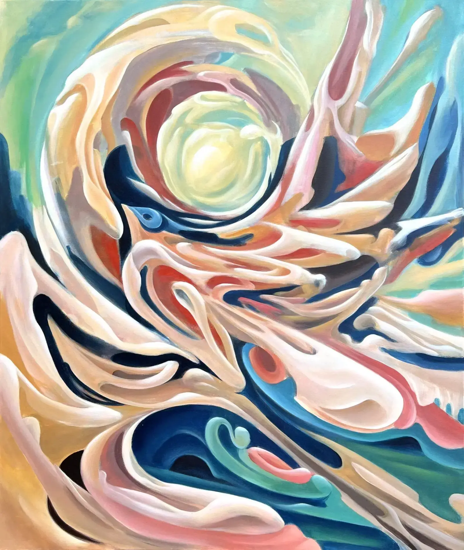 Sun, Wave and Birds by Rolandas Žigonis