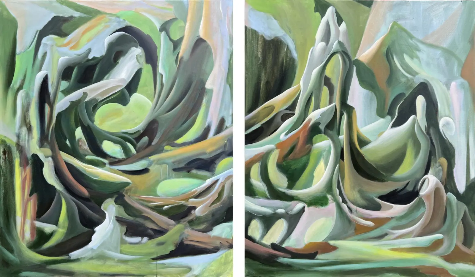 Terrain of Feelings (diptych) by Rolandas Žigonis, additional view