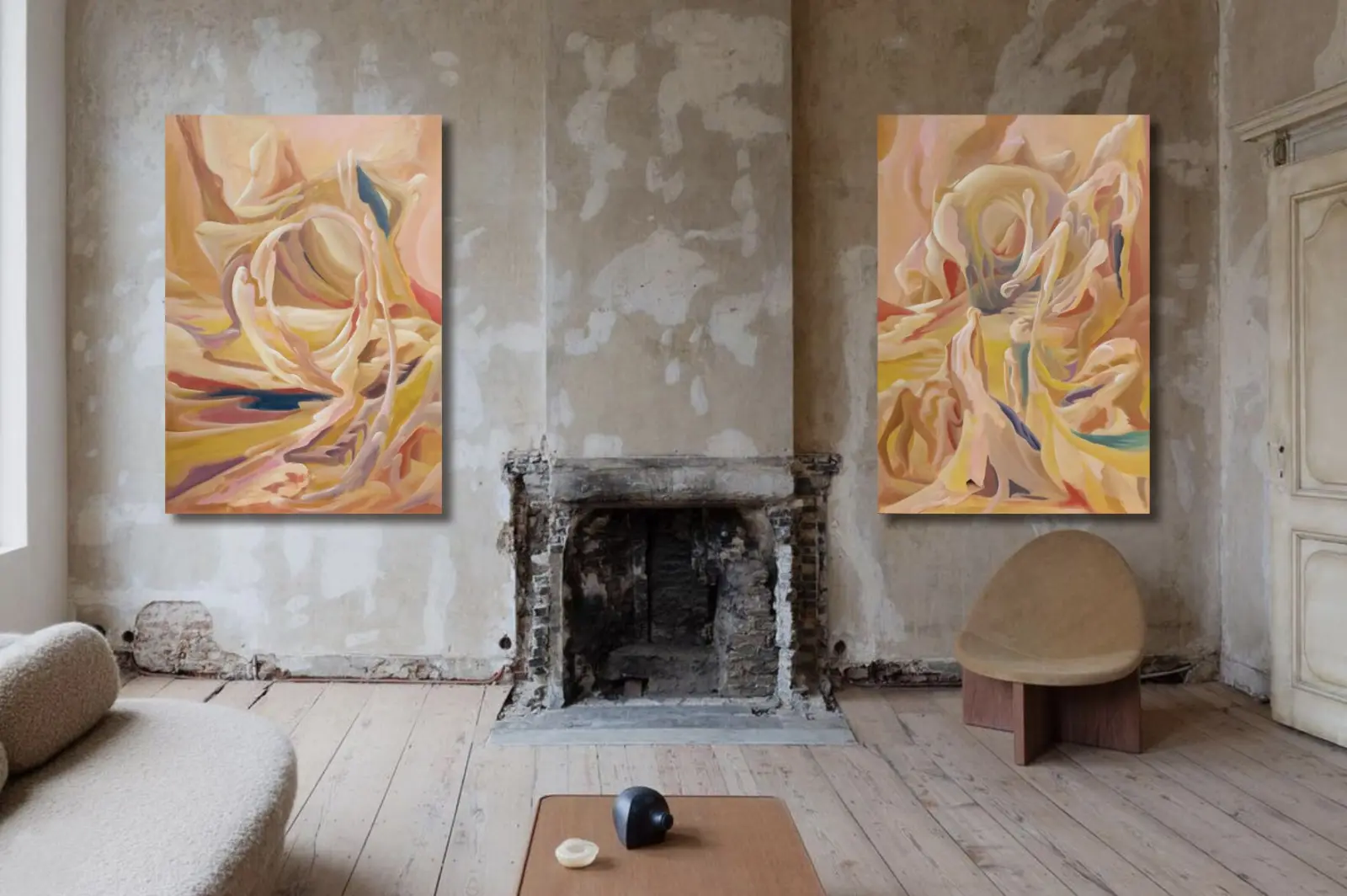 Volcanic Valley (diptych) by Rolandas Žigonis, additional view